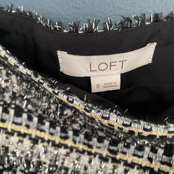Ann Taylor LOFT Metallic Tweed skirt - Picture 4 of 8